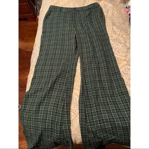 Plaid flare pants
